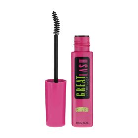 Maybelline Great Lash Curved Brush Washable Mascara, Blackest Black