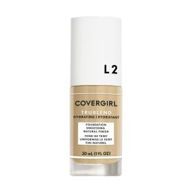 COVERGIRL TruBlend Oil-Free Liquid Foundation, L-2 Classic Ivory, 1 fl oz, Hydrating Foundation, Moisturizing Foundation, Cruelty-Free Foundation