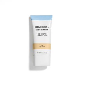 COVERGIRL Clean Matte BB Cream ror Oily Skin, 530 Light Medium, 1 fl oz, Oil-Free BB Cream Foundation