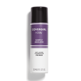 COVERGIRL + Olay Simply Ageless Anti-Aging Primer, 1 Fl Oz, Hydrating Primer, Anti-Aging Primer, Cruelty Free Primer, Reduces Wrinkles