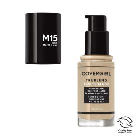 COVERGIRL TruBlend Matte Made Liquid Foundation, M15 Buff Beige, 1 fl oz, Moisturizing Foundation