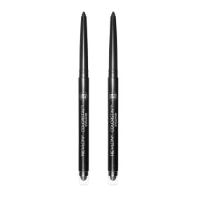 Revlon ColorStay Pencil Eyeliner with Built-in Sharpener Waterproof Smudgeproof Longwearing Eye Makeup with Ultra-Fine Tip 201 Black 2 Pack